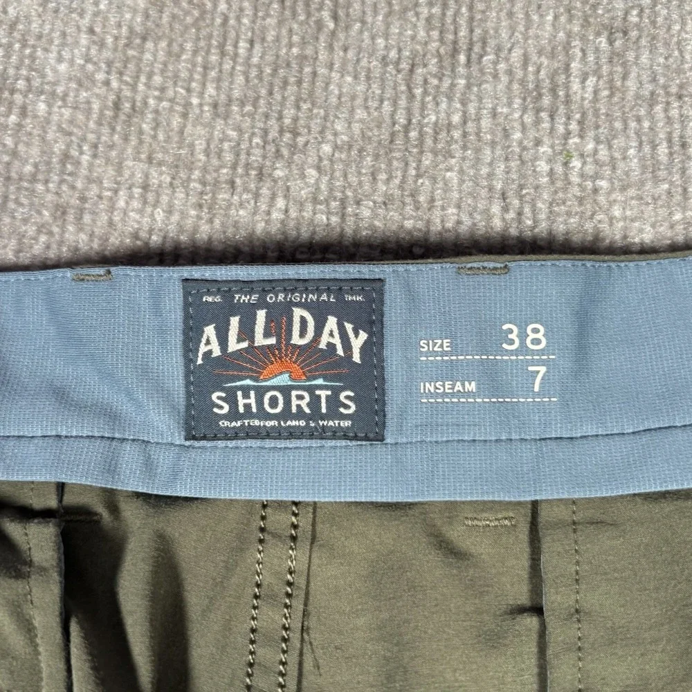 Faherty Shorts Men 38 Olive Green All Day 7